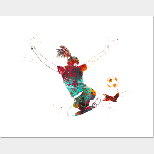 Soccer Player Girl Posters and Art